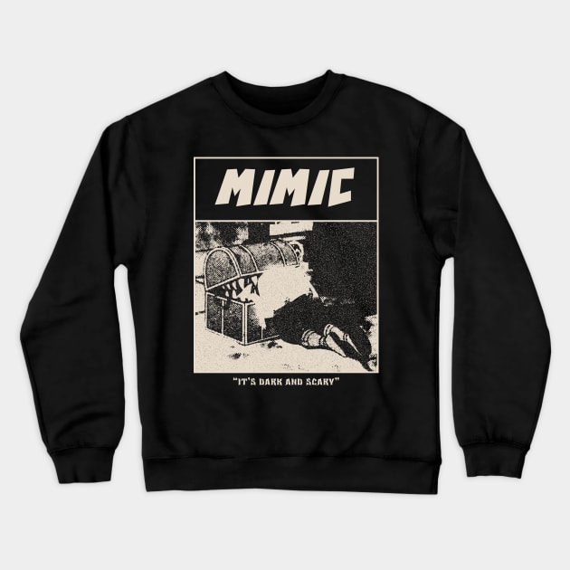 Mimic Frieren Gloomy Halftone Fanart Design Crewneck Sweatshirt by Gloomeeey